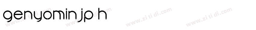 GenYoMinJP H字体转换